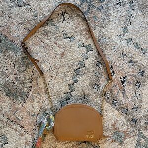 Steve Madden Brown Crossbody Bag with Gold Chain
